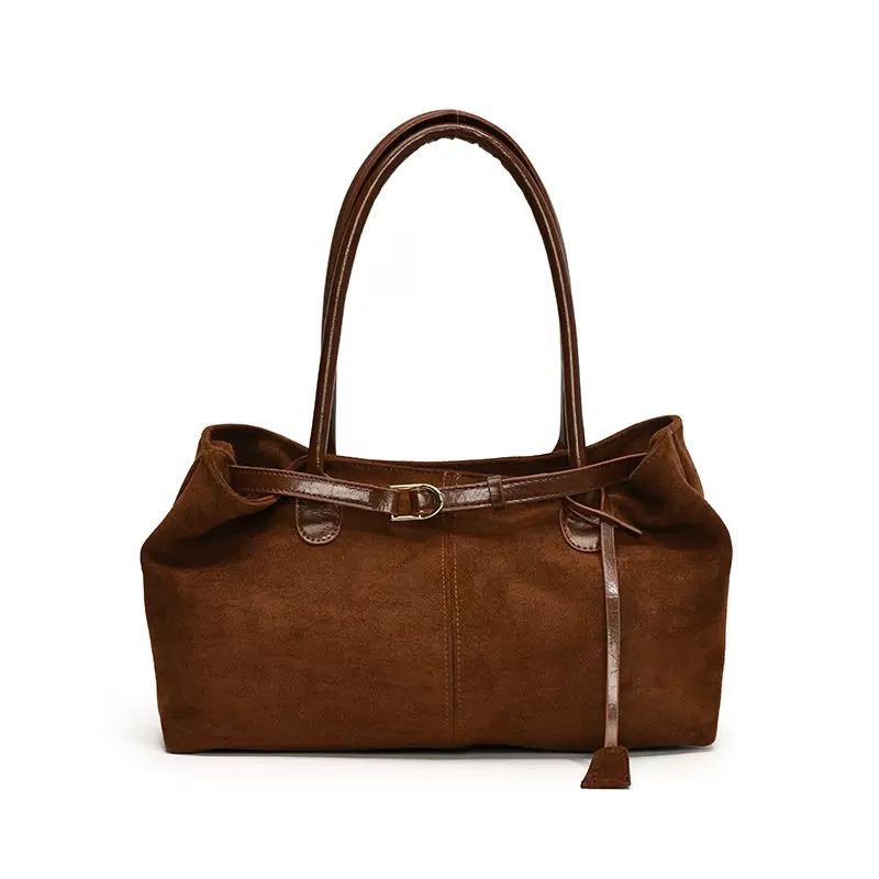 The Suede Tote detail view